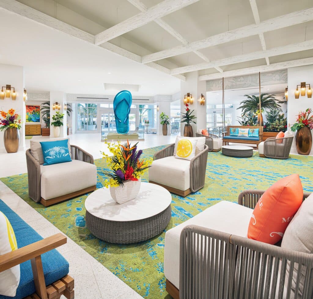 Margaritaville Beach Resort Fort Myers Beach lobby and common area